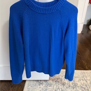 GAP Women's Vibrant Blue Crew Neck Sweater